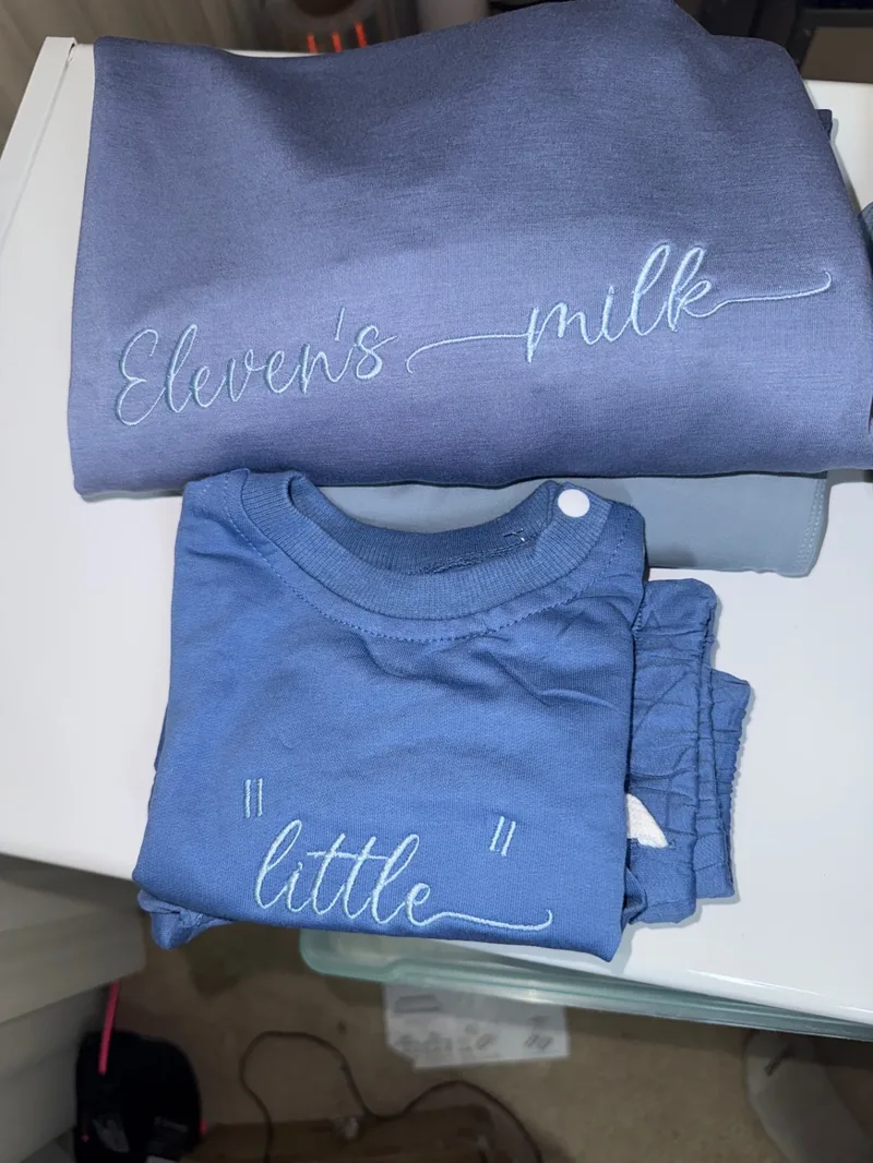 Eleven's milk mommy & me embroidered sweatshirt set