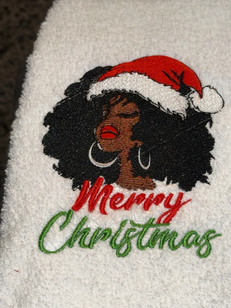 Merry Christmas embroidered hand towel